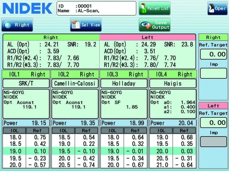 Nidek AL Scan Biometer A Scan 02