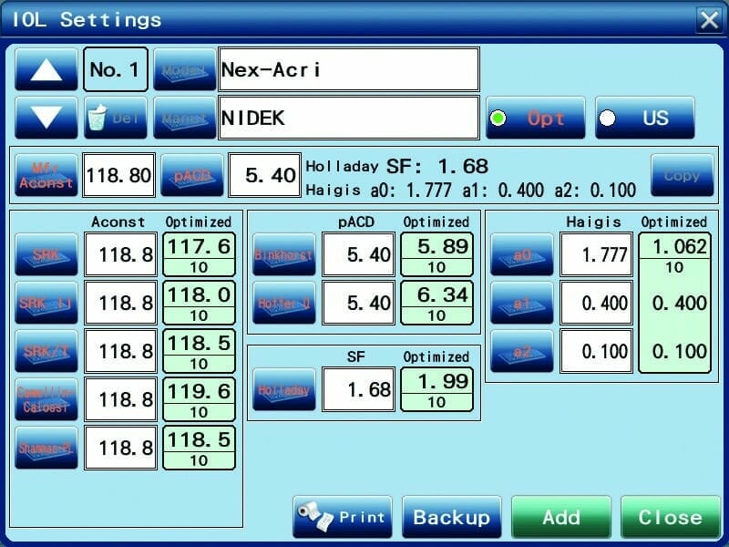 Nidek AL Scan Biometer A Scan 03